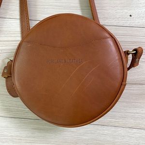NWOT: Portland leather 7” circle crossbody bag